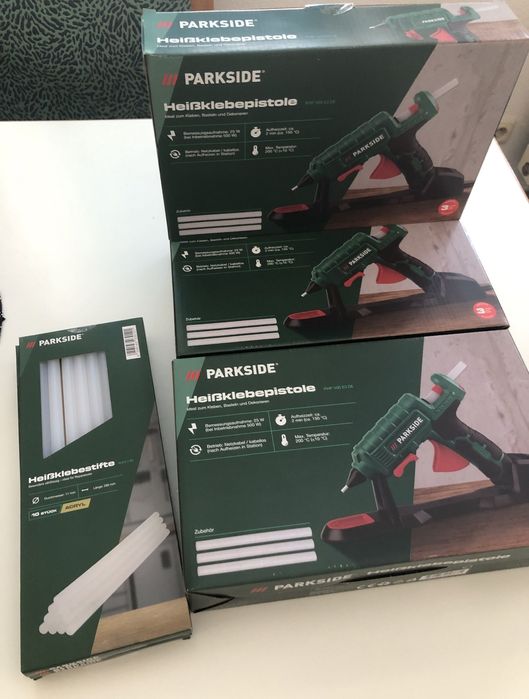 Беспроводной клеевой пистолет GERMAN Parkside PHP 500 E3/термопистолет