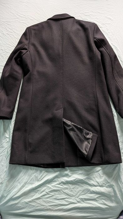 Płaszcz krótki męski wełniany czarny zimowy Zara roz. L/XL