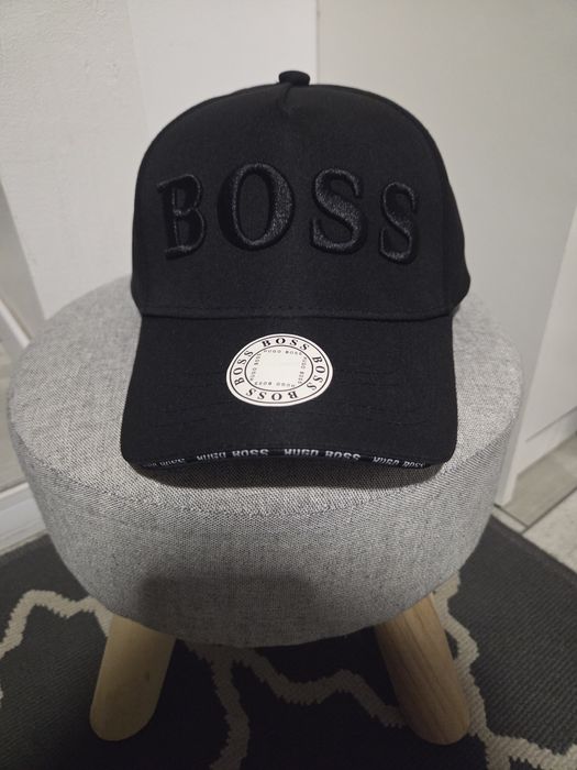Boss czapka czarna meska