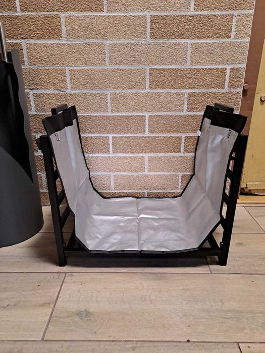 NOWY Stojak Na Drewno Opałowe Kominkowe Kosz Regał Metalowy Loft Ładny