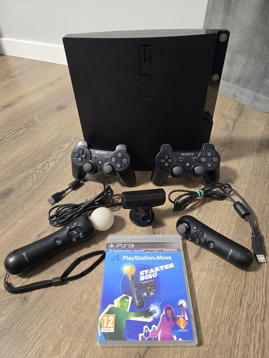 Playstation 3 slim, 500 Gb, ps move, ps navigation, камера, 2 джойстик