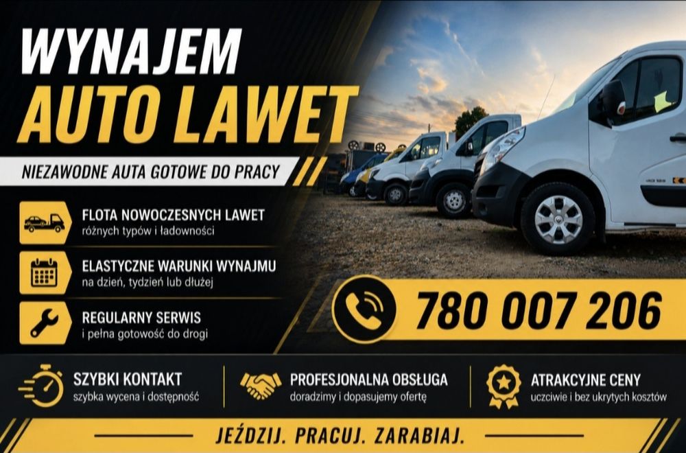 Wynajem autolawety Laweta wynajem  Laweta do Wynajęcia  Laweta 3.5 t