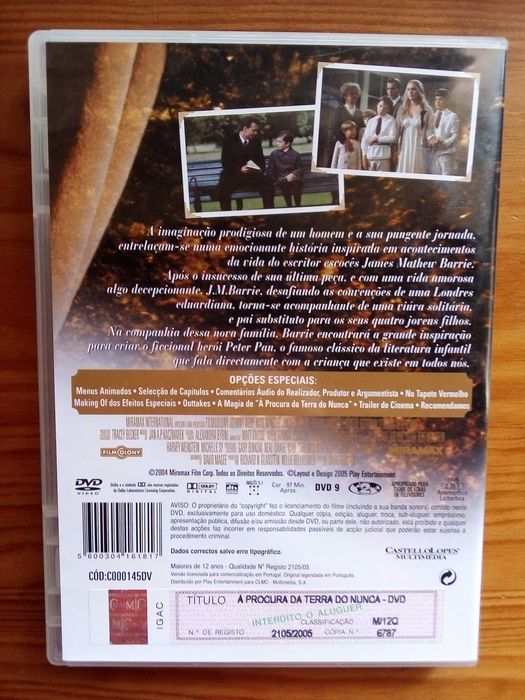 À Procura da Terra do Nunca, Johnny Depp, Kate Winslet, Julie Christie