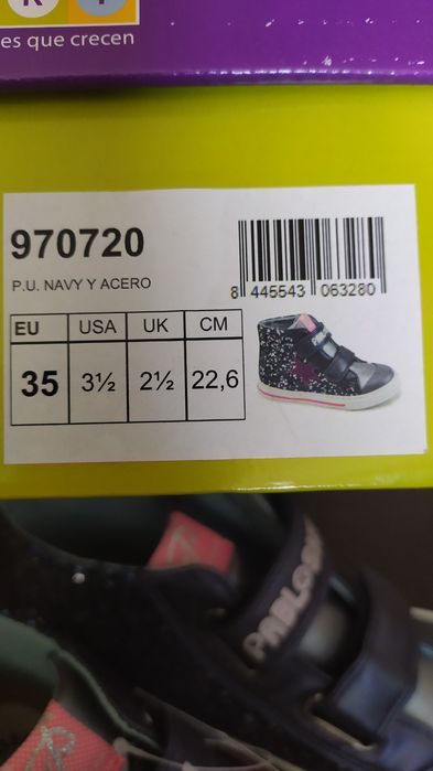 Продам кеды "Pablosky" 35 р. на девочку