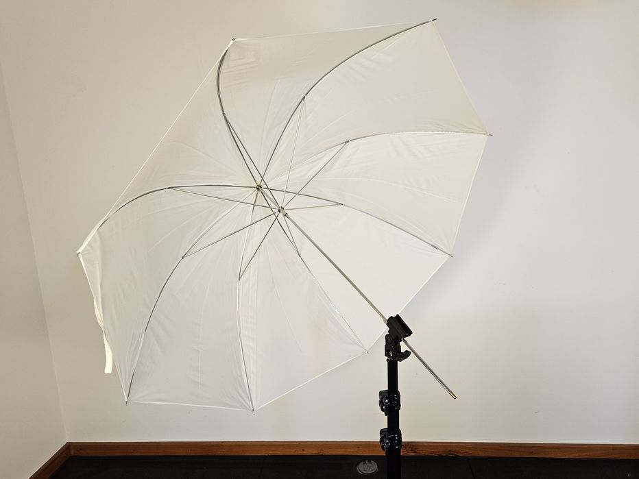 Sombrinhas e suportes de sombrinhas.