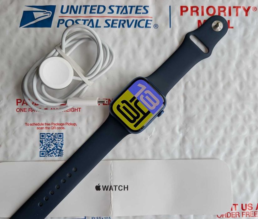 Стан новаих Apple Watch 7 45 mm Blue Магазин Гарантія