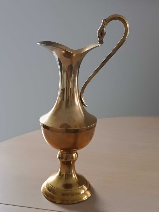 Mosieżny dzbanek/wazon lata 70