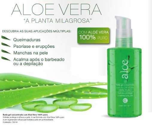 Body Gel Concentrado ALOÉ VERA 100% Puro, CRISTIAN LAY - NOVO!