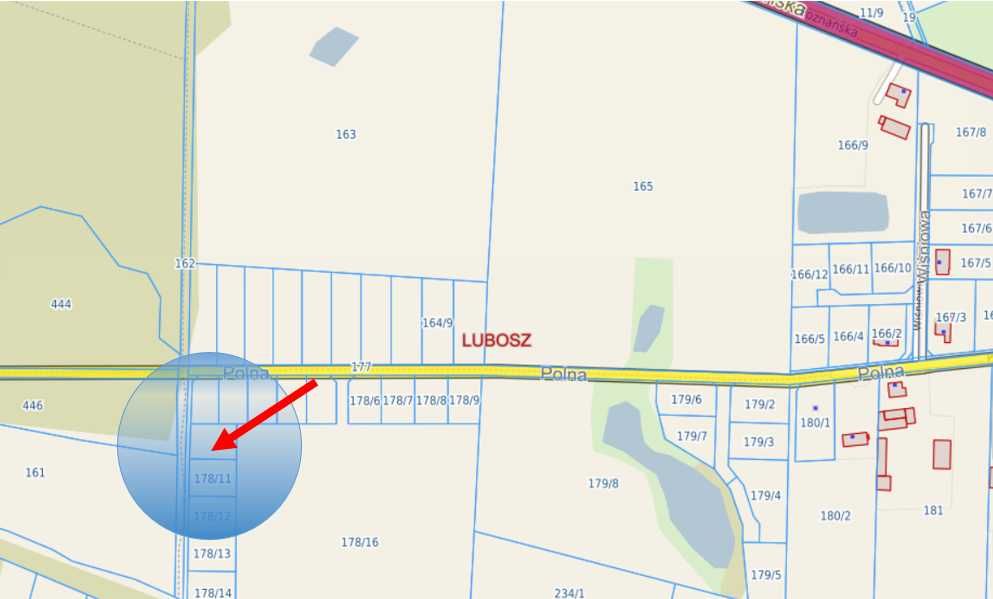 2 działki budowlane | 856 i 912 m² | WZ | las, jezioro | Lubosz – 75 zł/m² - Widok 4