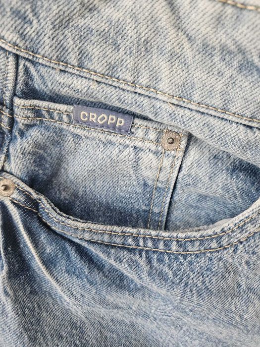 Spodnie jeansowe CROPP Super Baggy jasnoniebieskie przecierane roz 28/30