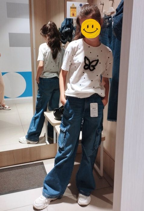 Джинси карго на дівчинку 146-152 см 10-11-12 років