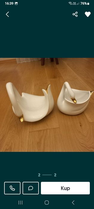 Sprzedam doniczki porcelanowe łabędzie