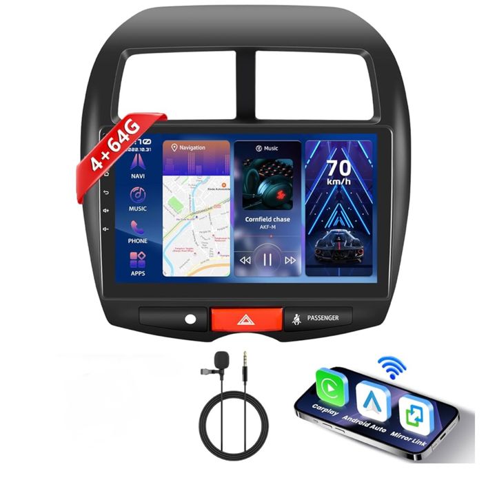 Radio samochodowe Carplay Peugeot Citroen Mitsubishi Android auto