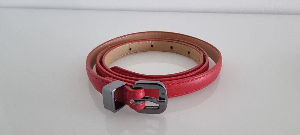 2 paski - czerwony i bordowy - komplet