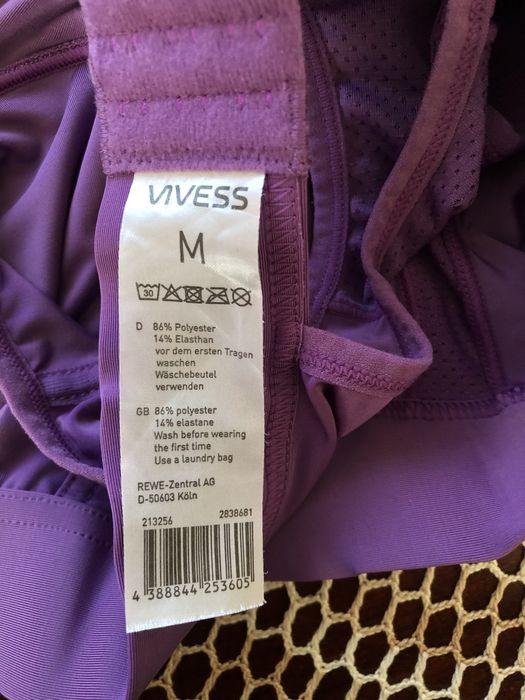 Vivess M 70 75 80 A B C D DD Fioletowy Stanik sportowy M