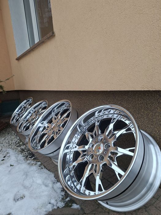 Felgi Custom, 3-częściowe, 19/20, 5x120, chromowane, Corvette Bmw M3 M4 M5 M6  Zamiana Moto Auto Cross Quad