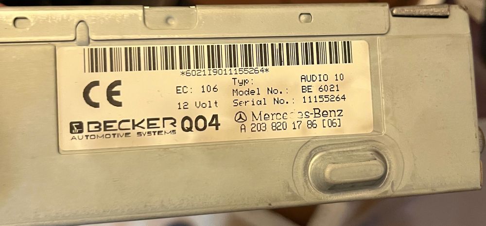 Rádio Becker BE6021 - Mercedes