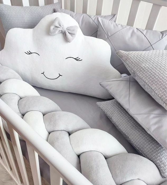 Постельное в кроватку бортики балдахин защита захист коса