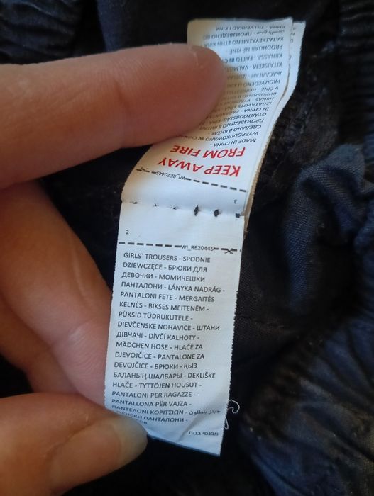 Spodnie czarne dla dziewczynki 164