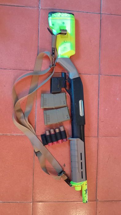 Airsoft highcapa Raven green gas shotgun lote