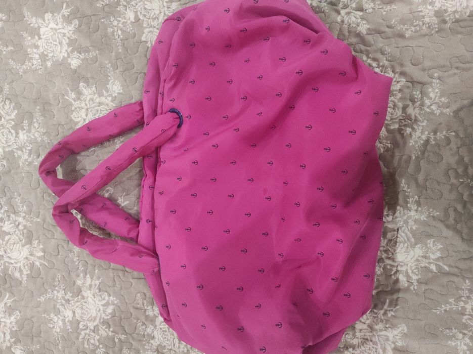 Розовая сумка пляжная летняя лёгкая