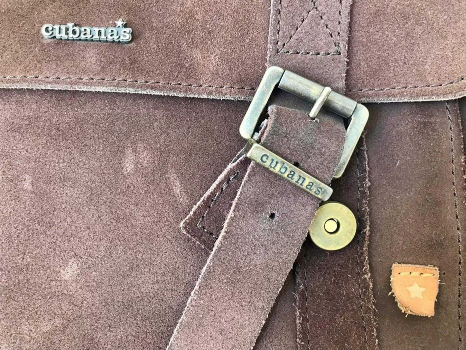 Mala CUBANAS #mão + alça extra para tiracolo #camurça #bom estado