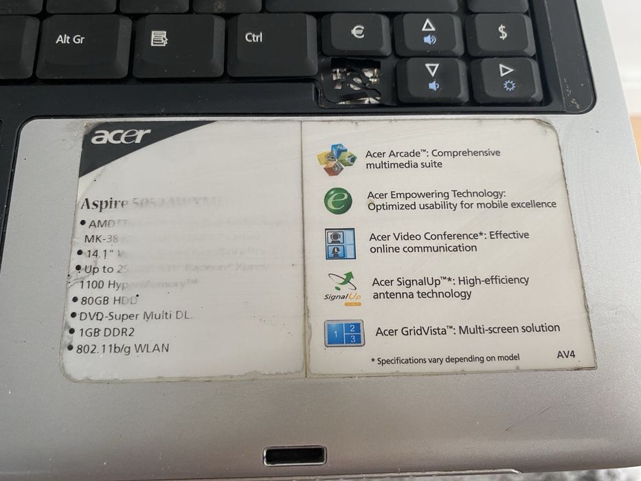 Portátil Acer Aspire 5051
