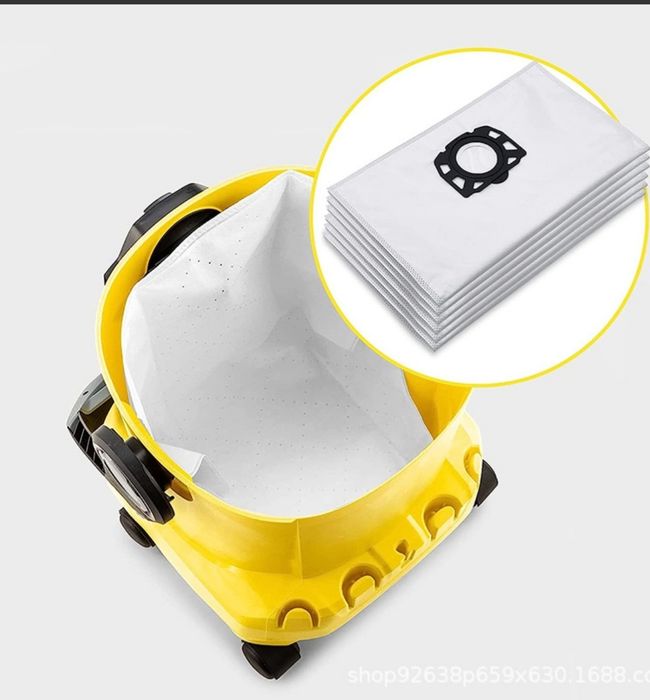 Мешoк и фильтр для пылесоса Karcher WD4 WD5 WD6 .Комплект 5шт