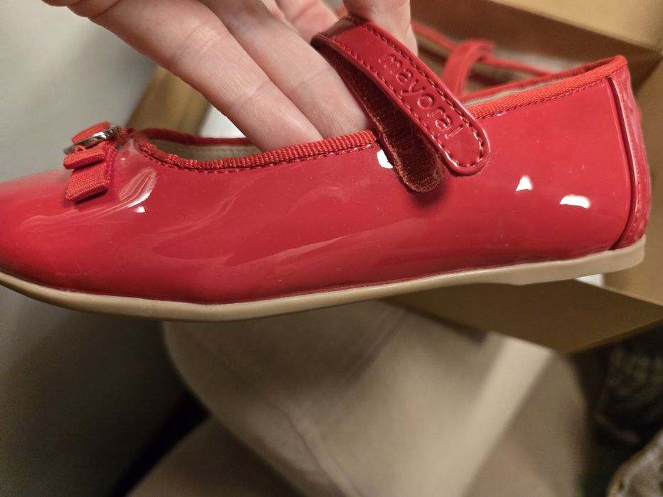 Mayoral pantofelki czerwone lakierowane