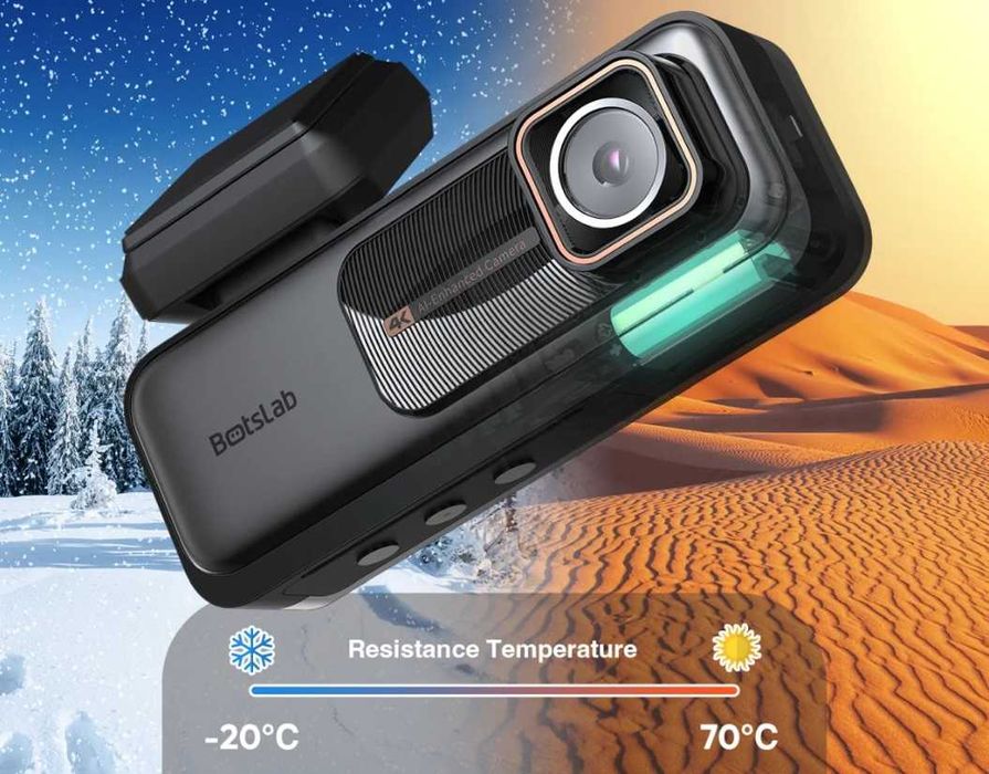 Dashcam frontal 4K + câmara traseira GPS e Wi-Fi - 360 | Botslab G980H
