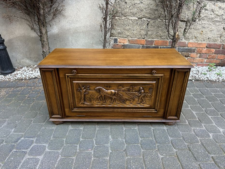 Stylowa Skrzynia Kufer Komoda Neorenesans Unikat Po Renowacji