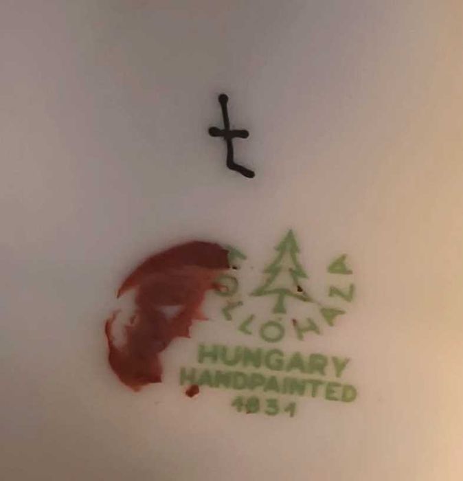 Hollohaza porcelana komplet figurek muzykującej pary stan gablotowy