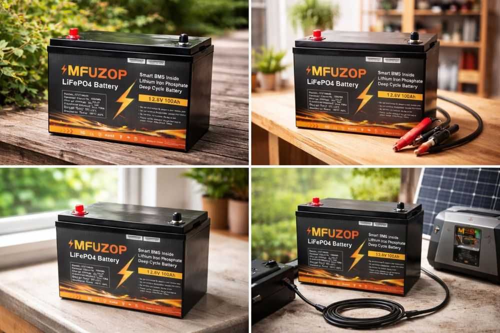 Аккумулятор MFUZOP LiFePO4 12.8 V 100 Ah 1280 W Акумуляторная батарея