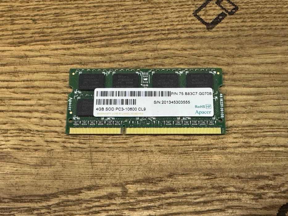 Оперативна пам’ять SO-DIMM DDR3 4GB для ноутбука