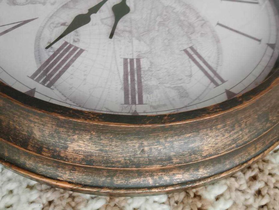 Nanu Nana Zegar ścienny w stylu kolonialnym 40 cm mapy świata