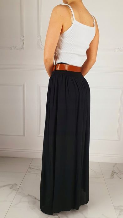 Zwiewna Długa Spódnica Maxi Do Kostek Boho Damska