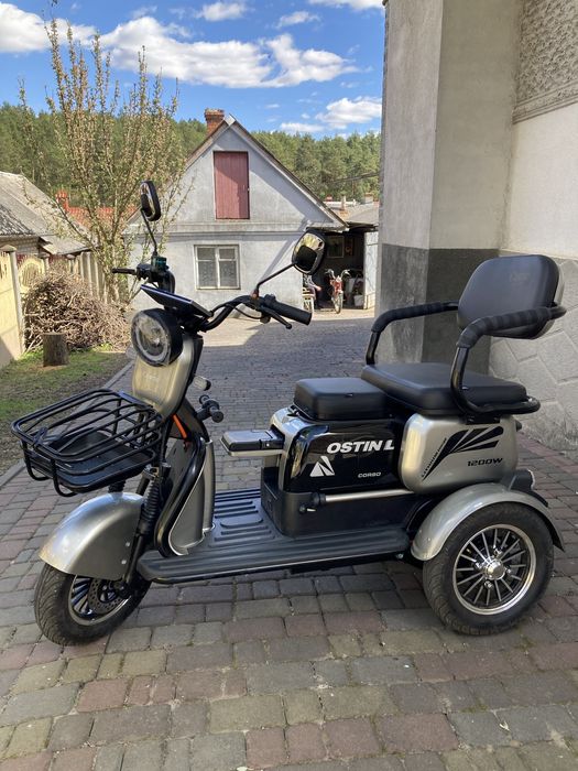 Електроскутер триколісний Corso Ostin L 1200W (літій) 2026 р.в. — майже новий