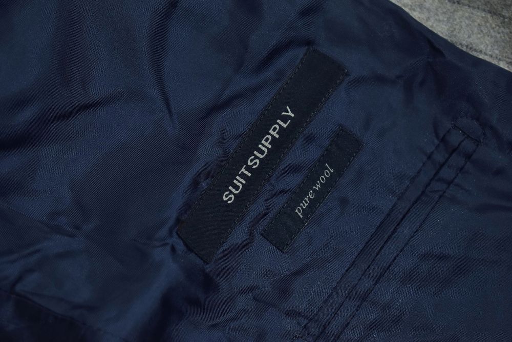 Suitsupply Szara Wełniana Marynarka Męska 24 Uk38 S