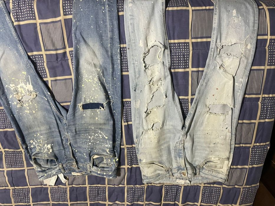 Calças de ganga usadas breshka e pull&bear.