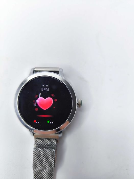 Elegancki srebrny SMARTWATCH Damski Niolina  Prezent Bransoleta Mesh