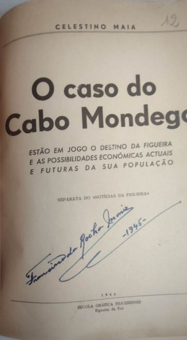 Livro - P-FF - O Caso do Cabo Mondego - Celestino Maia - F da Foz