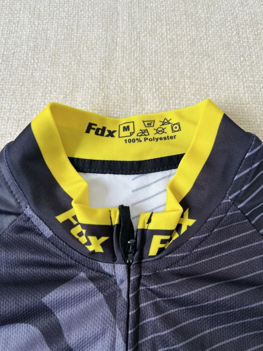 Camisola de Ciclismo FDX Sem Mangas Preta e Amarela