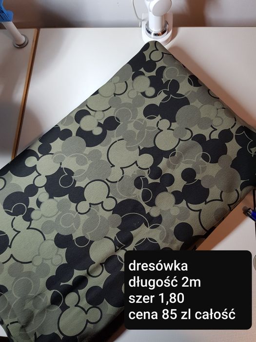 Dresówka pętelka khaki myszki