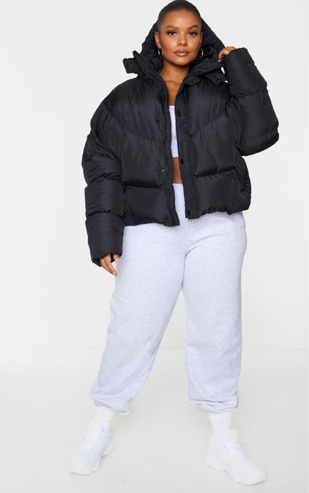 Новий обємний зимовий пуфер колір мокко/молочний шоколад