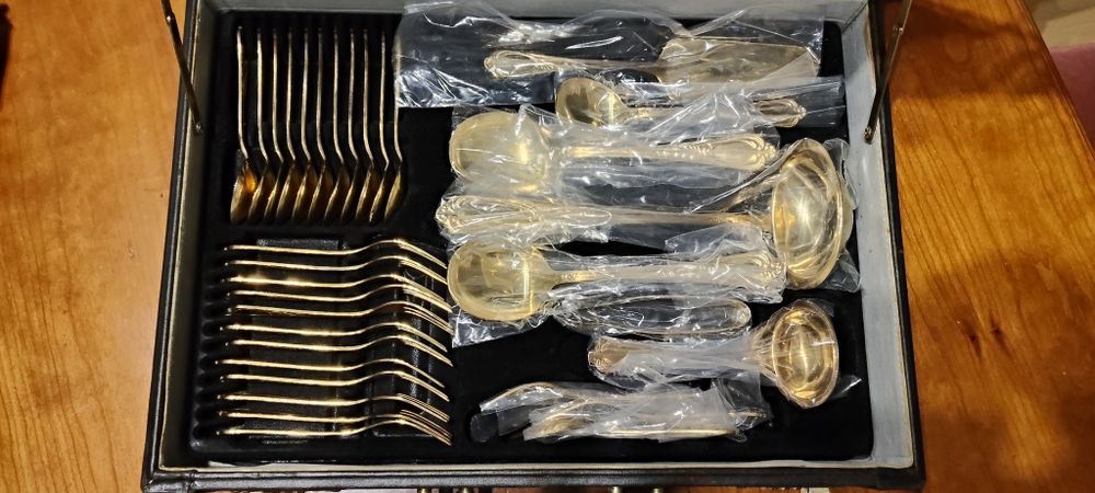 Faqueiro SBS Solingen "Wien" – Banhado a Ouro 23/24K