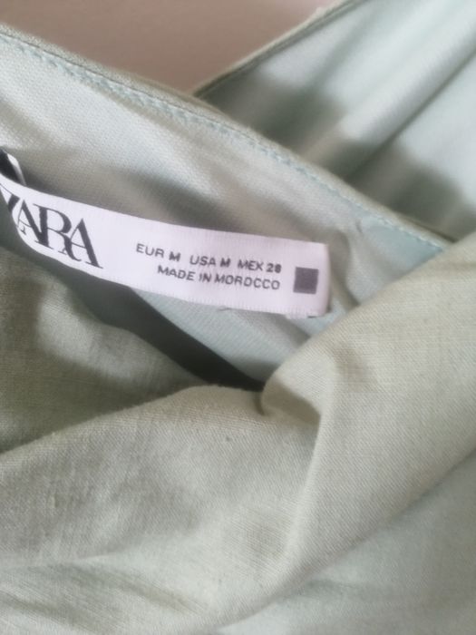 Vestido linho verde água NOVO