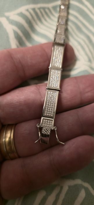 Pulseira de prata esterlina Iced  Out CZ. RESERVADO!!!!!