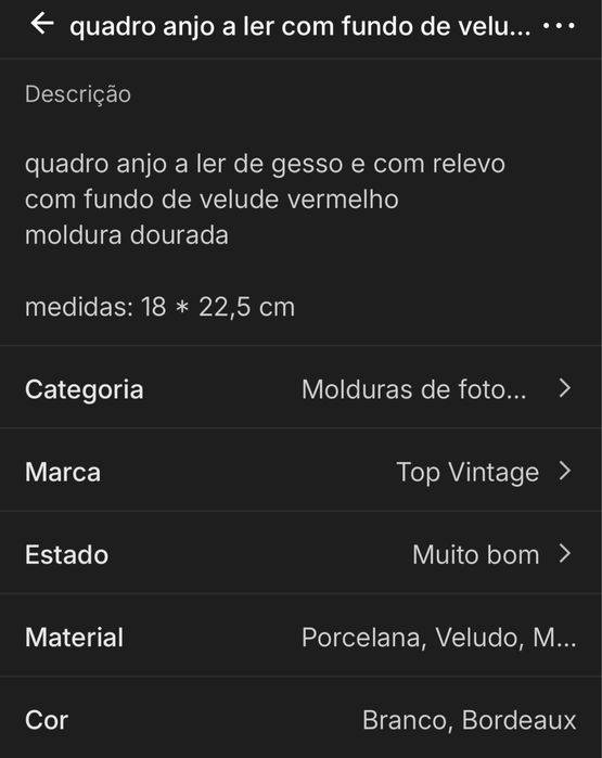 quadro com relevo vintage