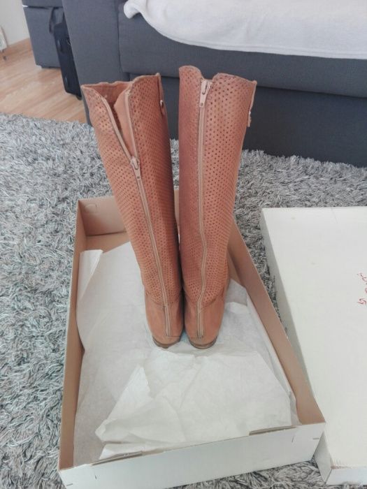 Buty ażurowe skóra