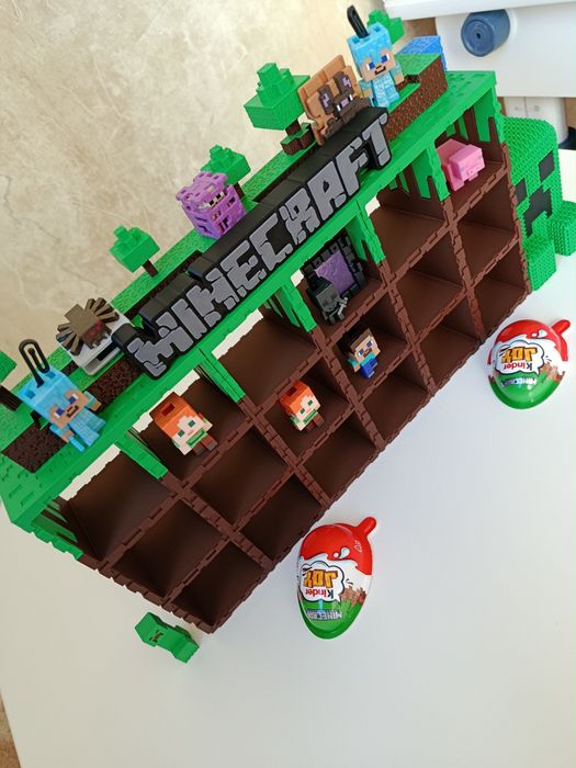 АКЦІЯ ‼️Стенд Майнкрафт Minecraft Kinder для фігурок Кіндер поличка